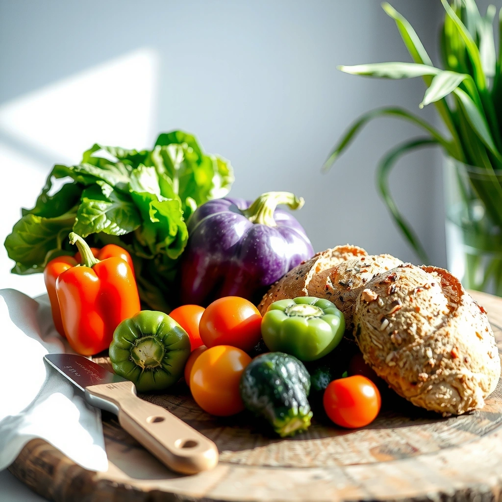 Frische saisonale Zutaten auf holz